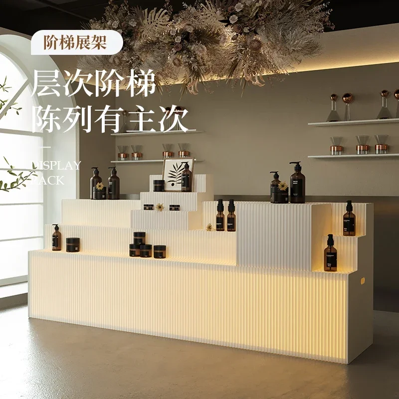 

Paper Display Cabinet Product Display Shelf Exhibition Displays Shelfs Store Displays Shelfs Booth Shelf Luminous Ladder