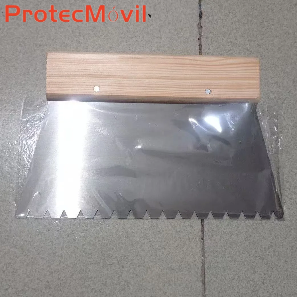 

6mm Tooth Depth Stainless Steel Integrated Trowel - Multi-Functional Universal Glue Spreader for Wood Flooring
