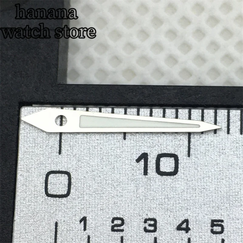 Bligger発光シルバーウォッチ手、緑、動き面8.5mmx12.5mmx12.5mm、nh35、nh36