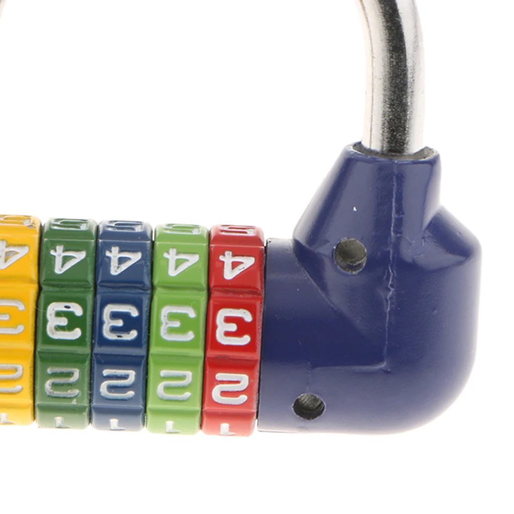 Locker Code Lock 5 Digit Combination Padlock Adjustable Zinc Alloy Security Lock for Suitcases and Lock Bags