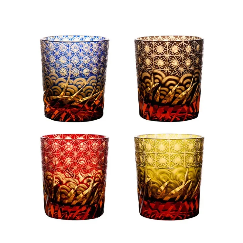Japanese creative sake glasses Handmade Xinghai Xiangyun crystal glass whiskey glass