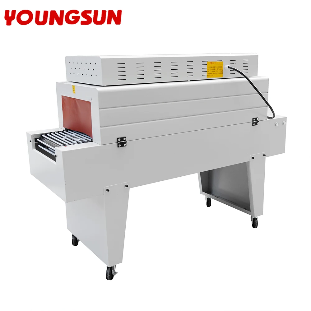 young sun Industrial BS-4020 Automatic Plastic Pet Bottle Heat PVC Shrink Film Sleeve Tunnel Wrapping Packing Machine