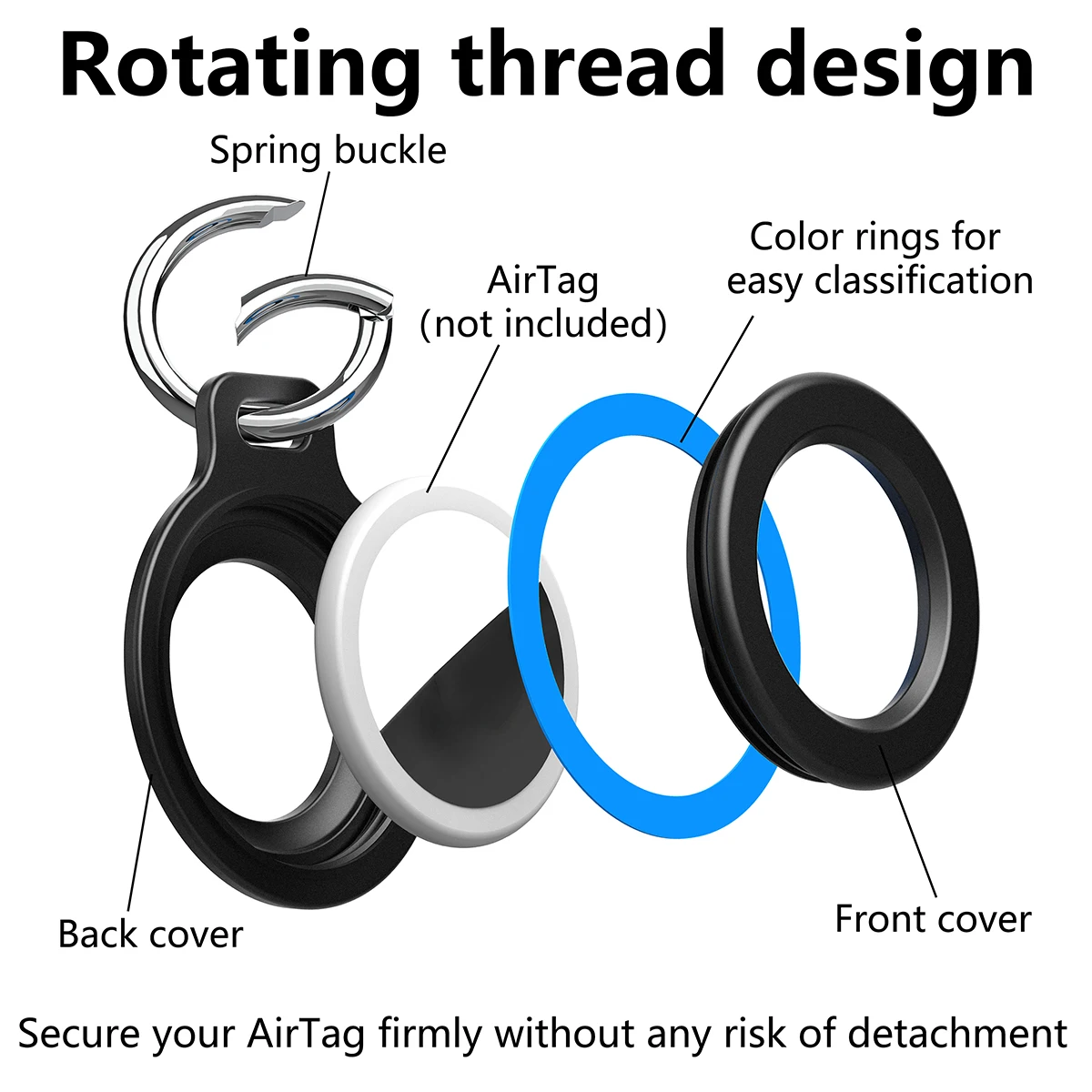 HOT 1/2/3PCS Protective Case For Apple AirTags Anti-Lost Cover With Keychain Silicone Bumper Anti-Scratch For Air Tag