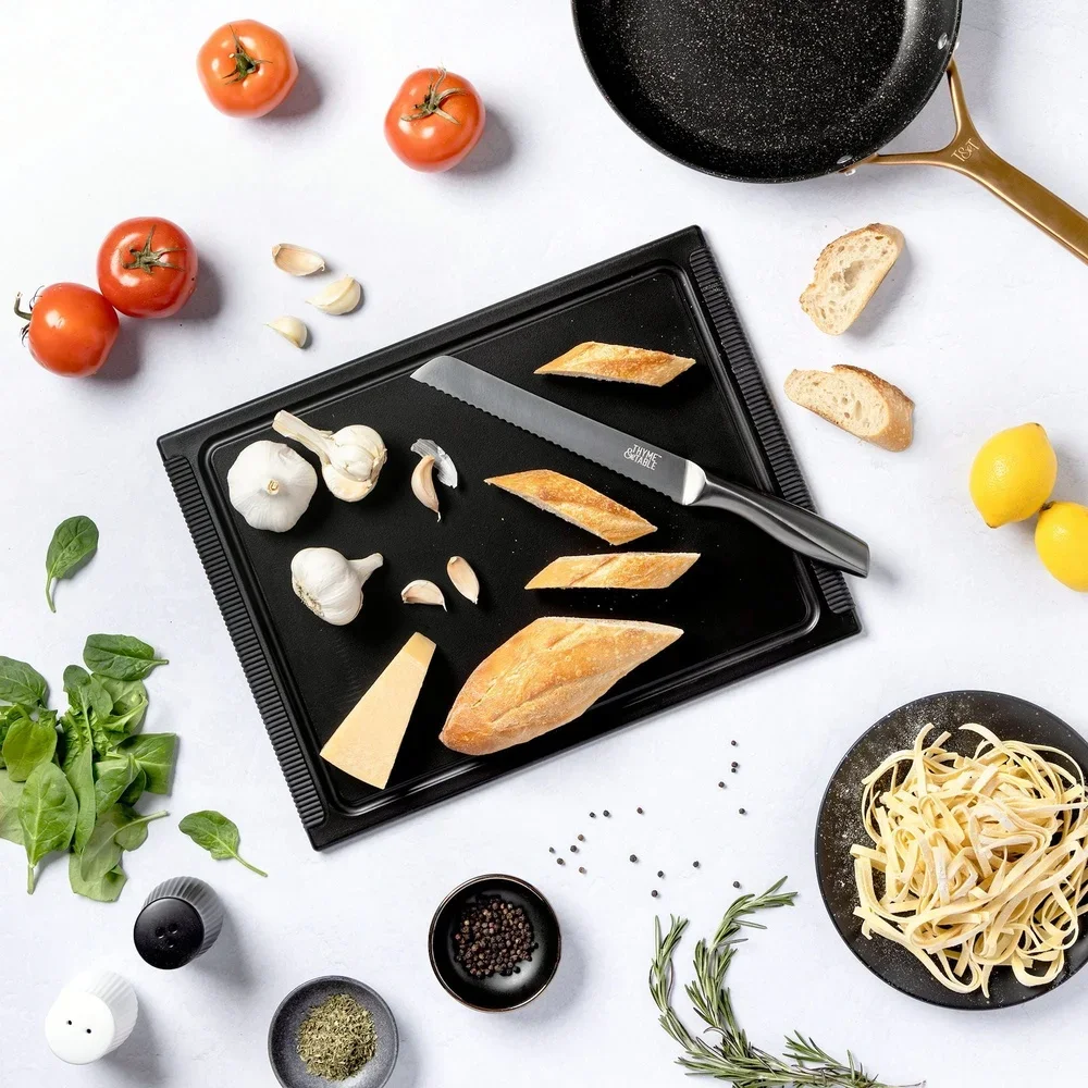 Tábua de corte poli grande, dupla face, placa de preparação de cozinha com suco, bem, fácil limpeza, durável, design retangular seguro para alimentos