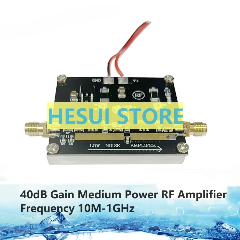 Mid-power RF amplifier 10M-1GHz 40dB gain power 1W radio amplification