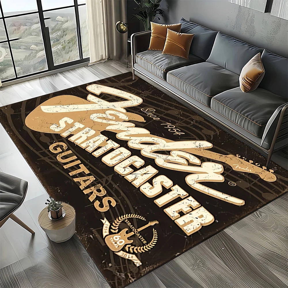 Alfombra 3D F-fender con Diseñ - Musical Instruments Cartoon reseña y precio