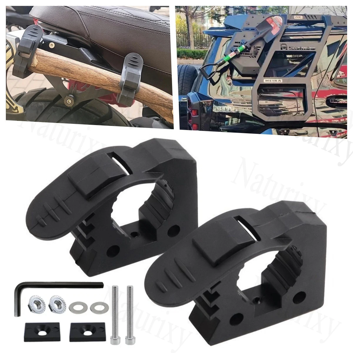 2/4pcs Quick Release Rubber Clamps 30-40mm for Car Off-Road Truck Trailer RV Boat Durable Mounting Clips Mounting Clamps