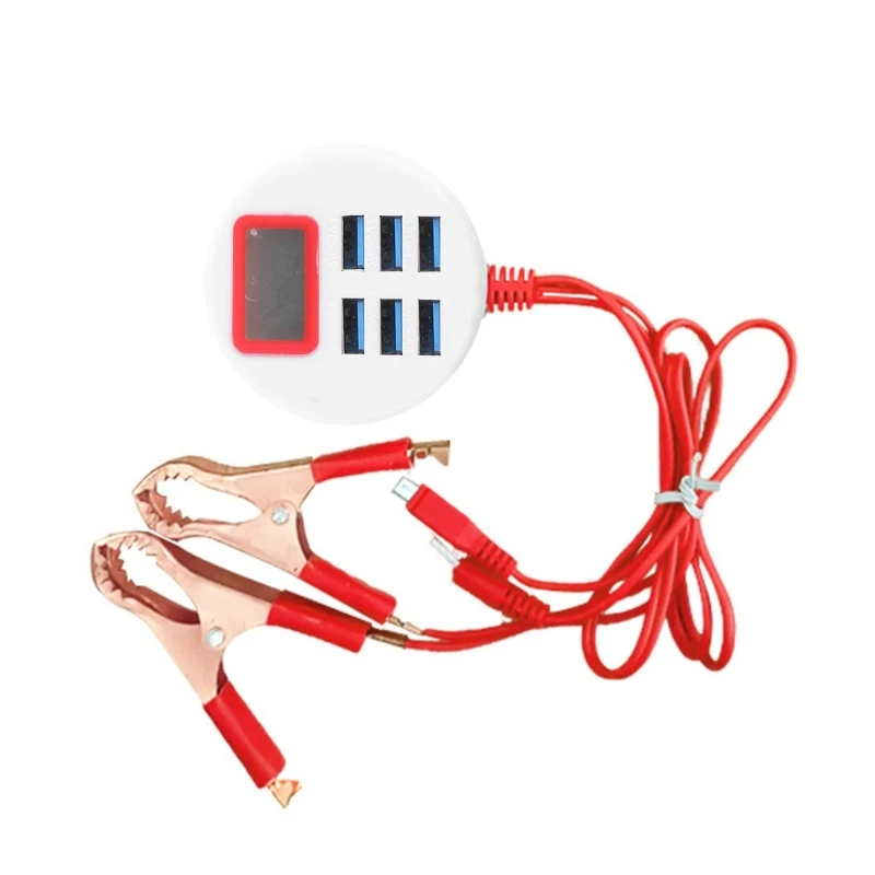 Trạm Sạc Xe Hơi USB Có Kẹp Pin 4 Bộ Sạc Giao Diện USB Cho Điện Thoại PC Dropship