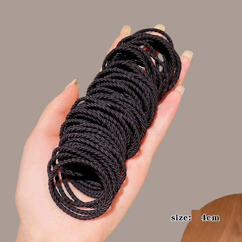 100 sztuk/partia Gumki do włosów Scrunchie Wielokolorowe Elastyczne Gumki do Włosów Damskie Akcesoria do Włosów do Kucyka Opaski do Włosów XPJ06