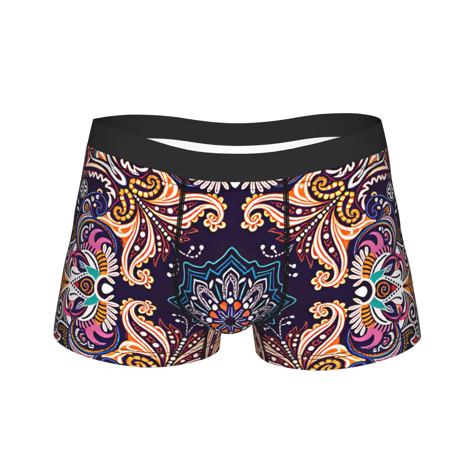 Colorful Bohemian Mandala Underwear  Man Shorts Briefs Comfortable Boxer Shorts High Quality Pattern Plus Size Panties
