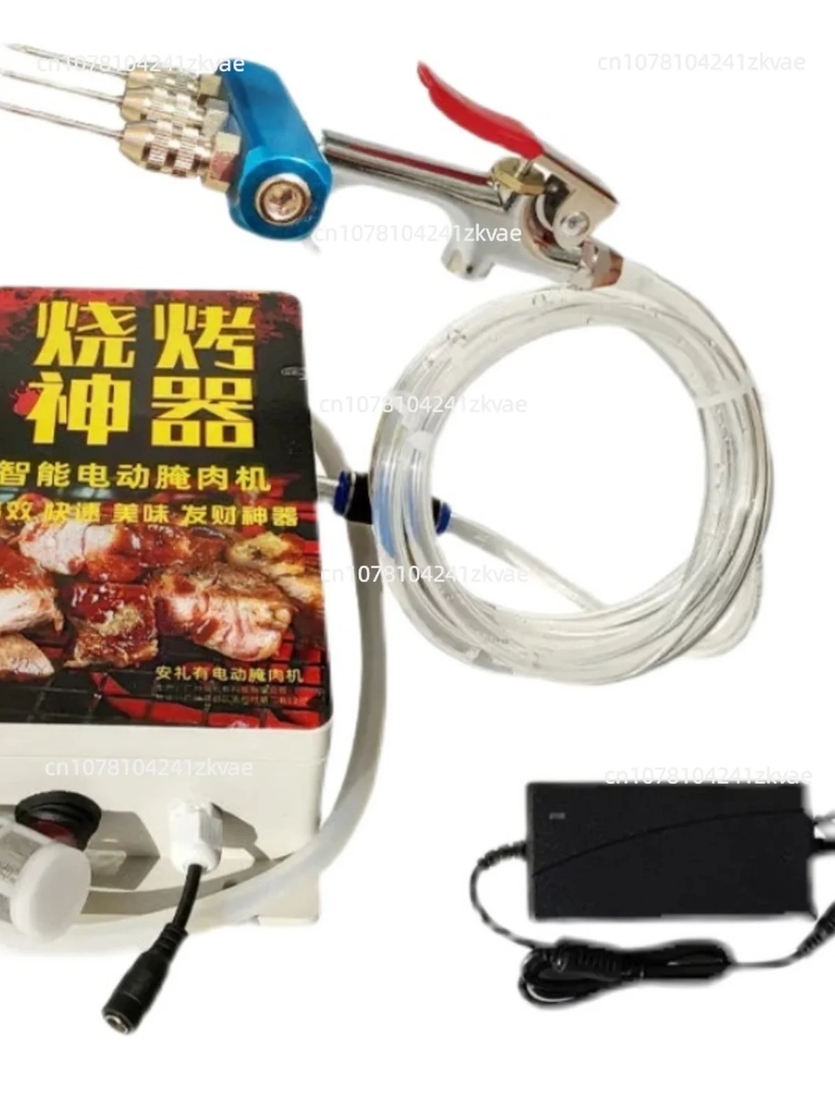 Electric Marinade Injector Machine Food Flavor Seasoning BBQ Meat Syringe Tool Automatic Marinade Injection Gun with Tool Kit X6