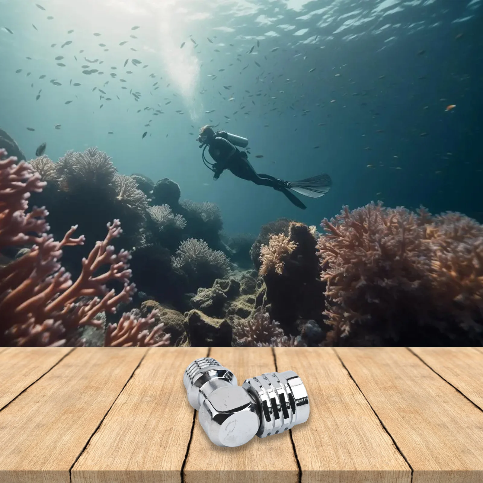 

Sleek Design Scuba Diving Swivel Adapter for Optimal Performance in Recreational and Professional Dive Settings