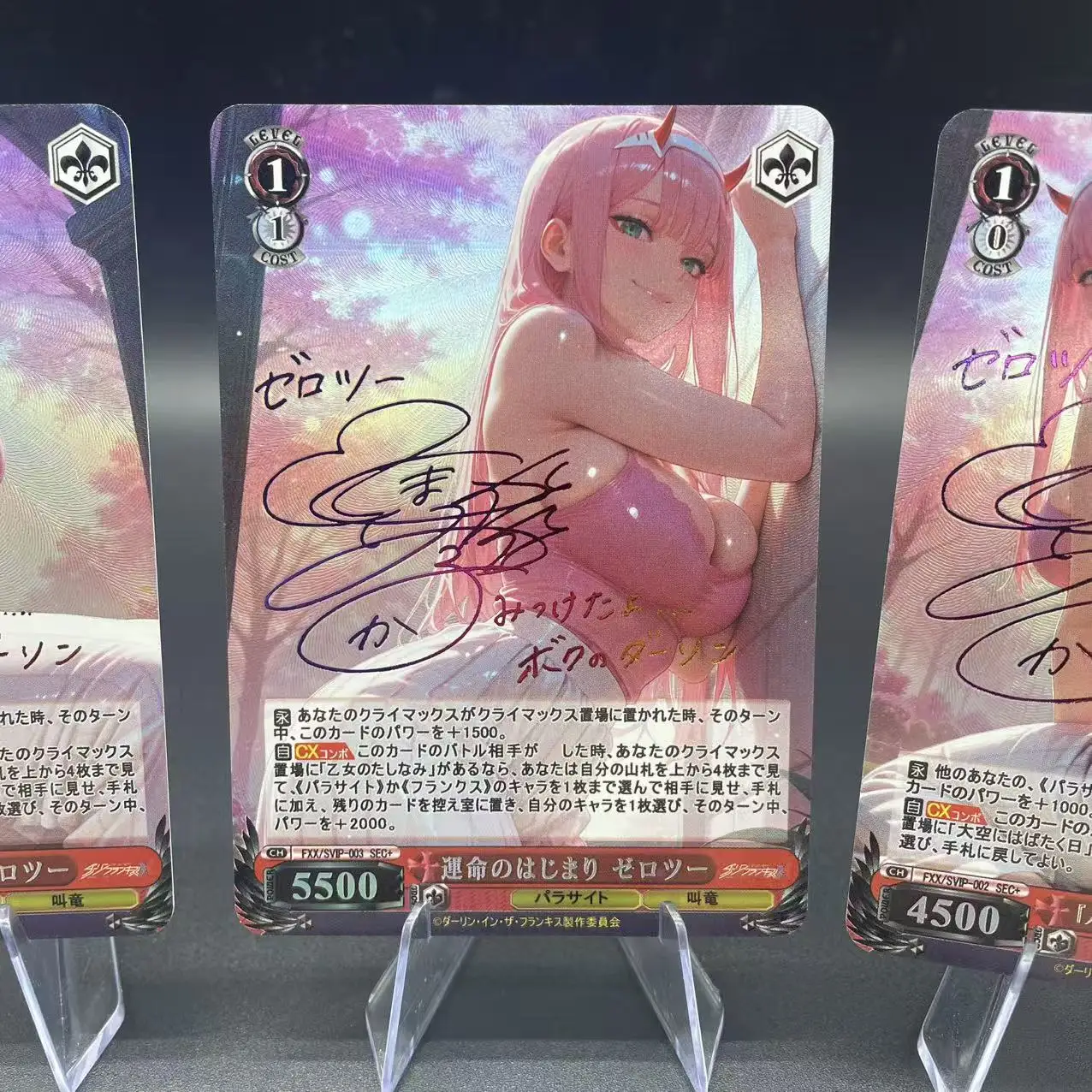 أنيمي Ws لتقوم بها بنفسك الكرتون حبيبي في فرانكس صفر اثنين من الانكسار اللون فلاش الذهب احباط توقيع جمع بطاقة اللعب اليابانية #4