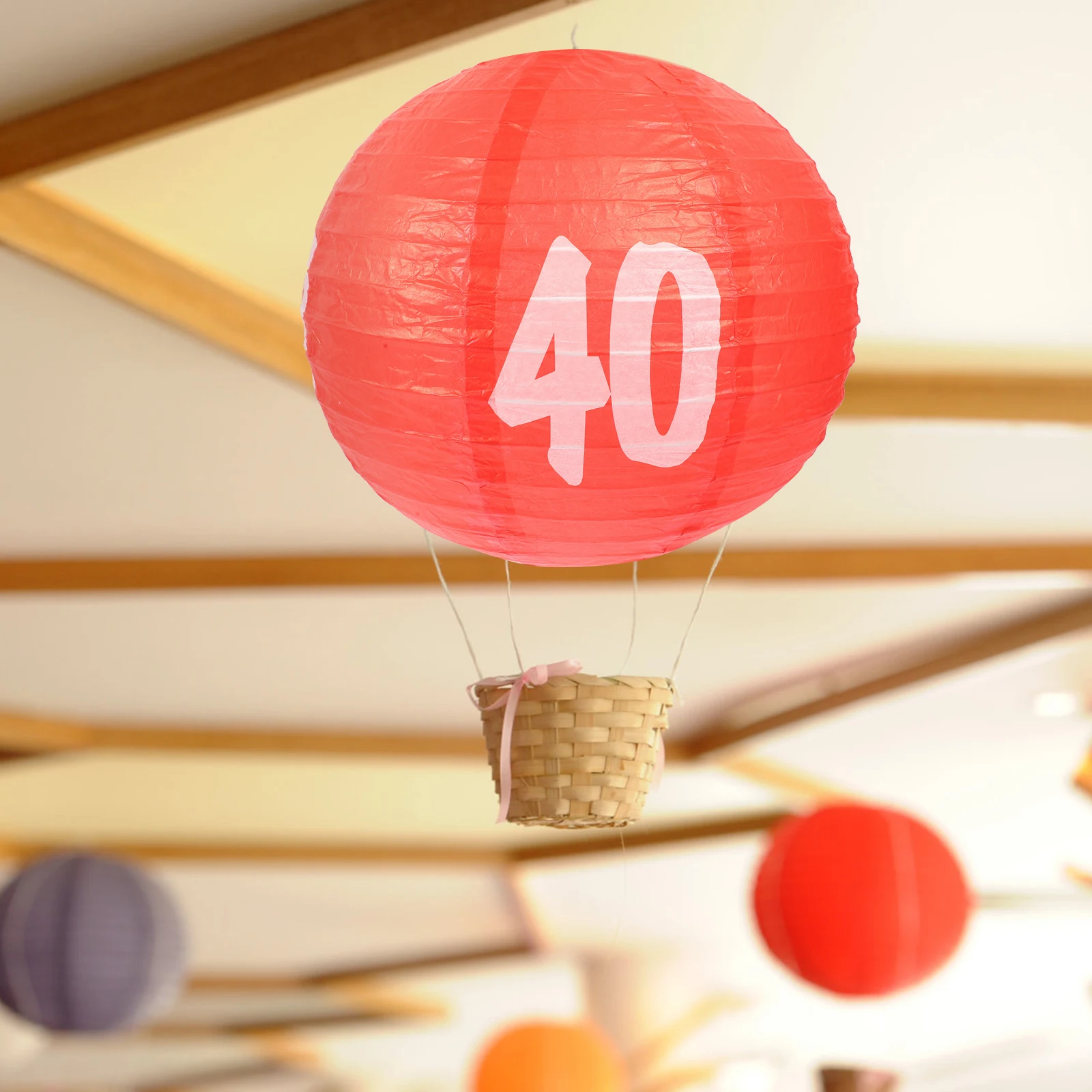 

3 Pcs Lanterns Colorful Paper Party Hanging Lanterns Party Decorations Mini Hanging Round Gifts 40th Celebrations