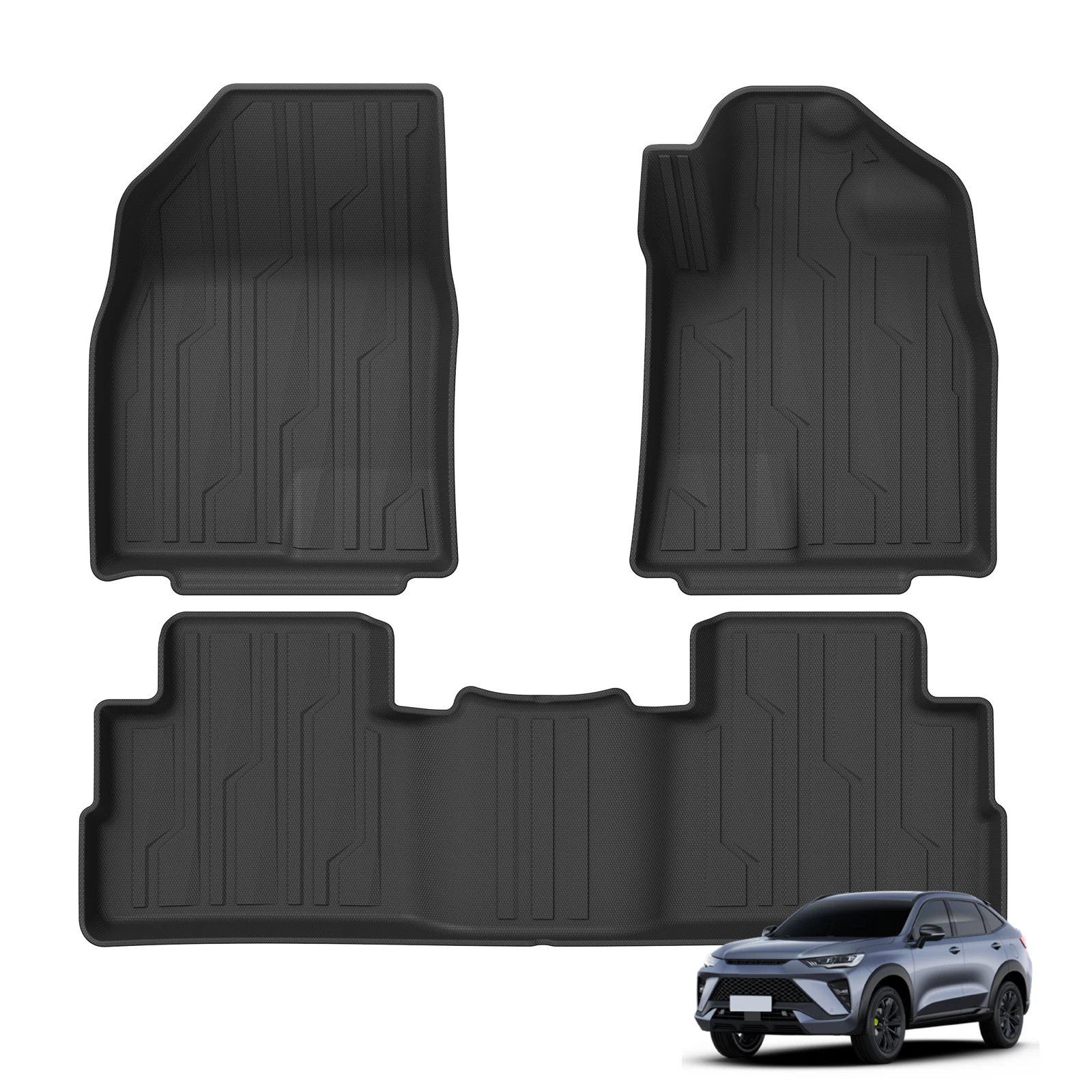 Right Drive for 2025 Haval H6 HEV （With Rear Floor Protrusion）Car Floor Mats Foot Liner All-weather Car Interior Accessories