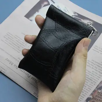 2025新款時尚真皮長口袋鑰匙包零錢包男女通用小巧短零錢袋小卡包 8 最佳銷售 鑰匙鏈袋 - №7