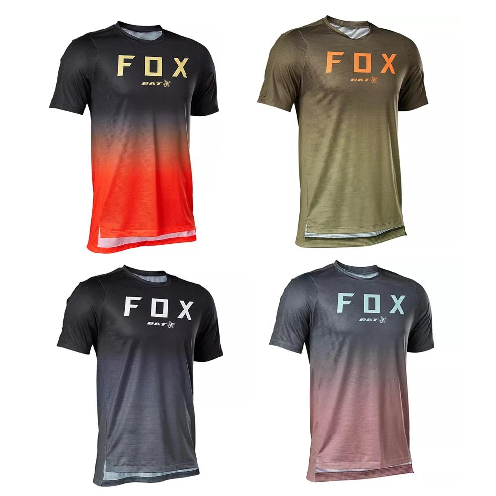 

BAT FOX Mountain Bike T-Shirt Motocross Jersey Short Sleeve Enduro MTB Jersey Quick-Dry Downhill T-Shirt Maillot Ciclismo Hombre