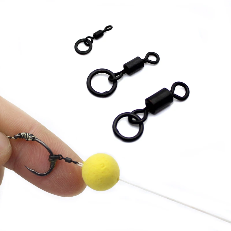 20PCS Carp Fishing Accessories Ring Swivel Quick Change Swivel Chod Hair Ronnie Rig For Carp Fishing Terminal Tackle Equipment