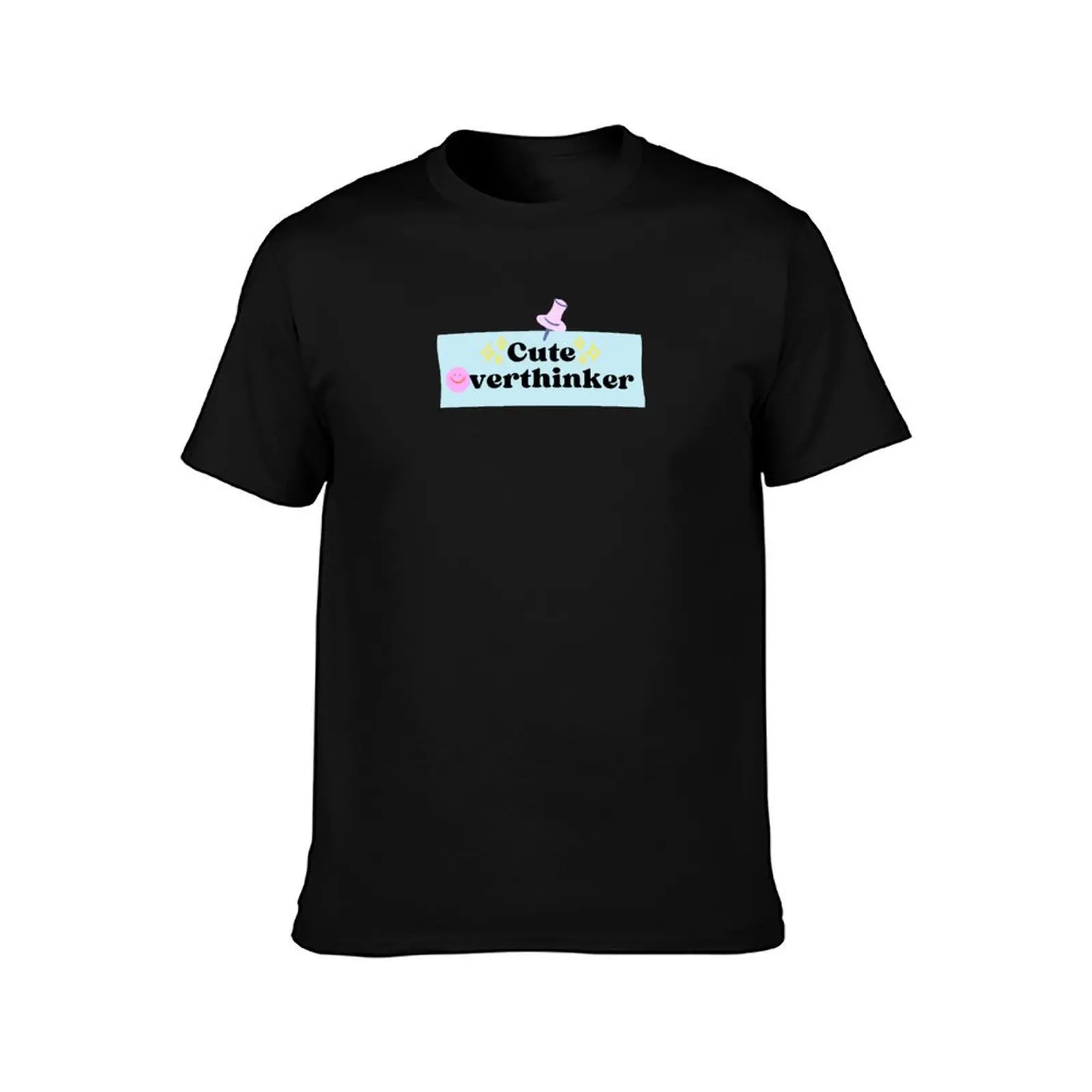Cute Overthinker Anxiety Pastel Colors T-Shirt Relaxed Fit Casual Short Sleeve Top T-Shirt