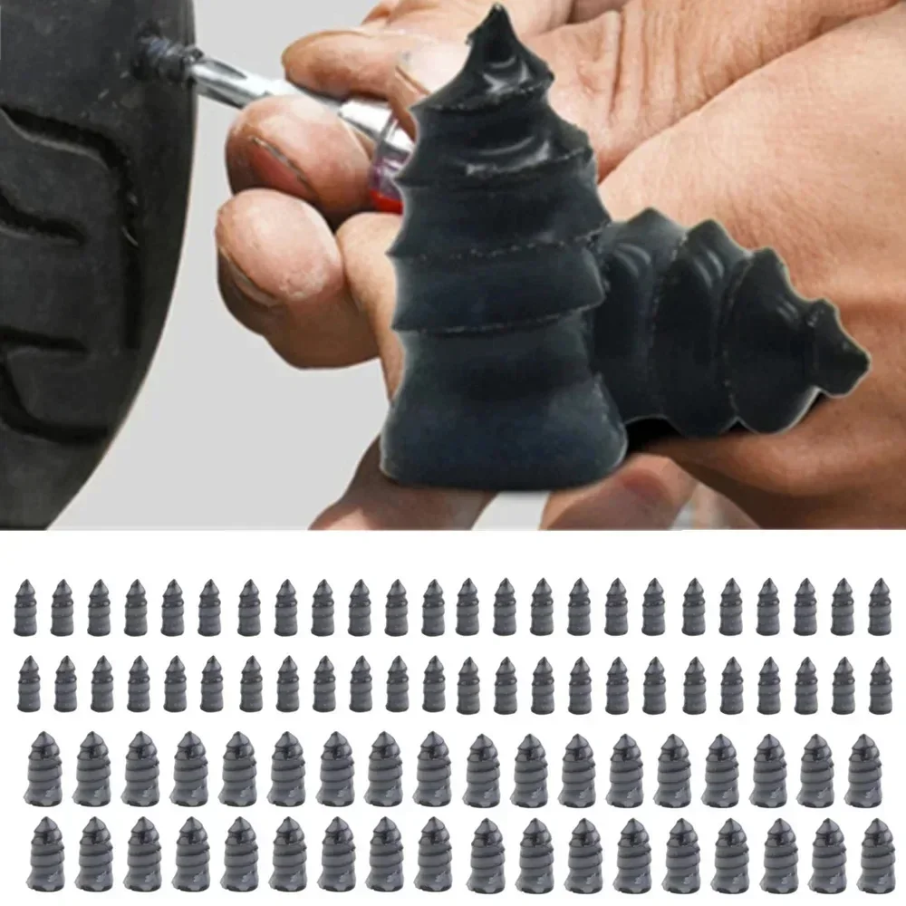 10/20/30/40pcs Car Tyre Repair Rubber Nail Set Universal Tire Screw Tubeless Repair Tools Kit Car Motorcycle Truck Accessories