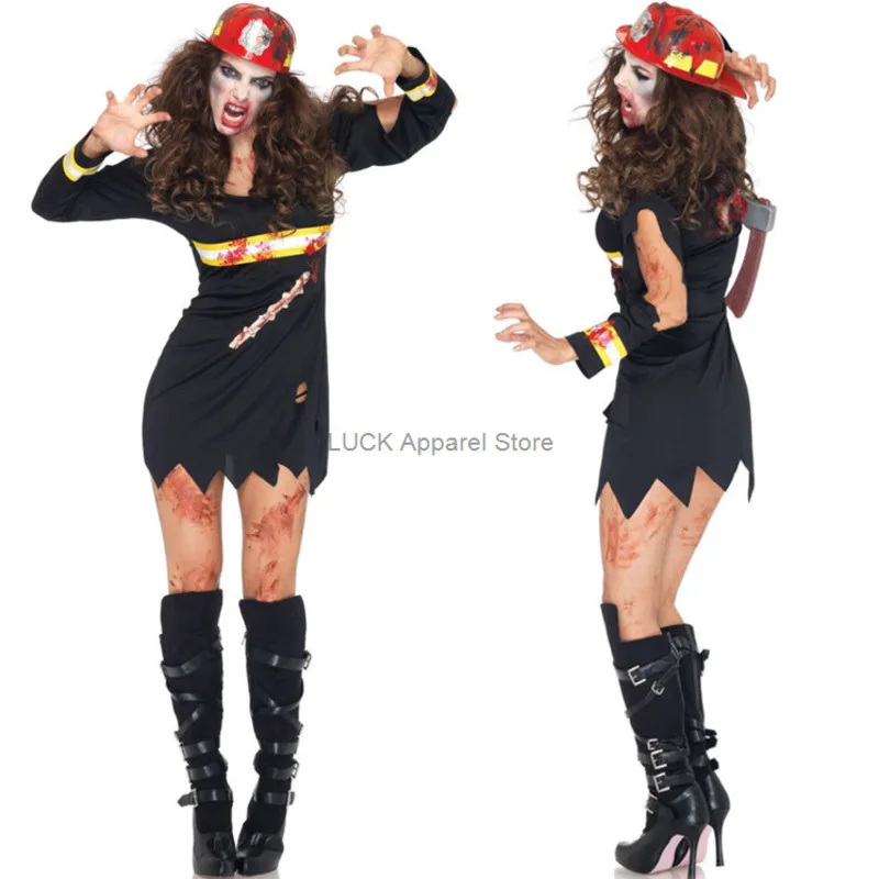 

Women Sexy Firefighter Dress Firefighter Game Uniform Female Pirate Costume Halloween Party Role-playing Cosplay Costumes