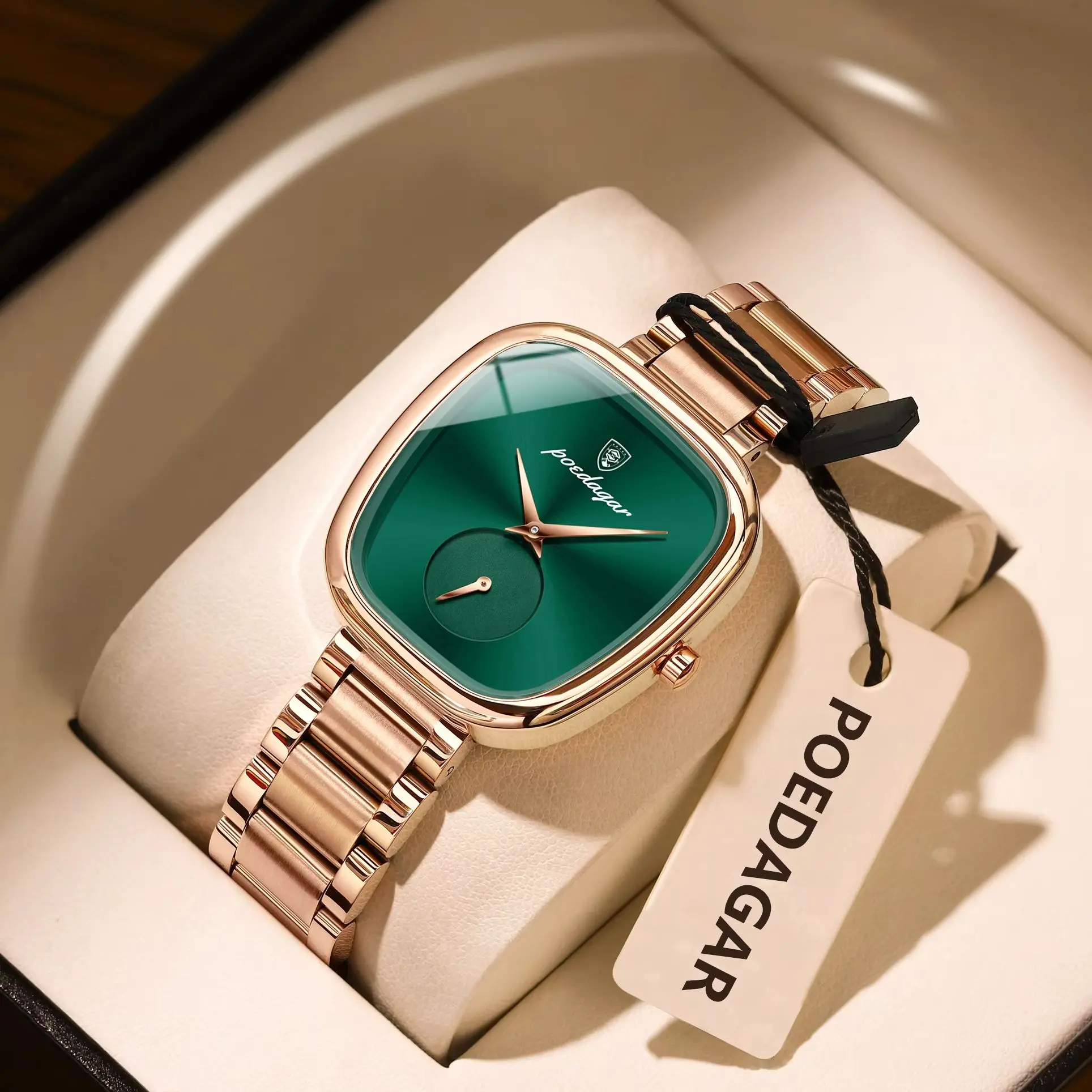 POEDAGAR Unique Elegant Ladies Watch Stainless Steel Waterproof Quartz Watches For Women High Quality Woman’s Stylish Wristwatch