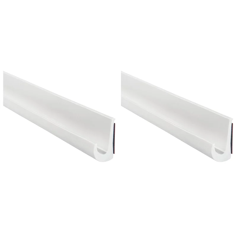 

AU63-2X RV Caravan Roof Rainwater Gutter PVC Water Channel Easy Install Motorhome Roof Drainage System White