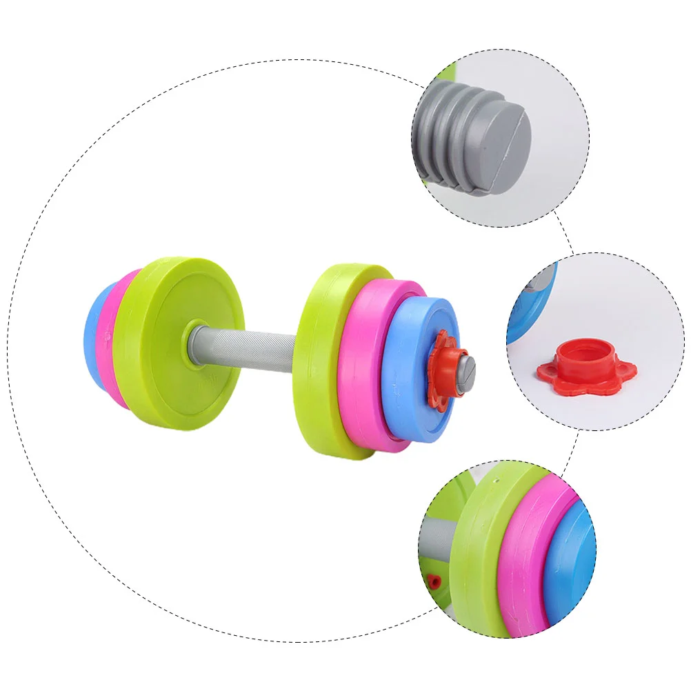 Toddler Outdoor Toys Children's Dumbbell Plastic Barbell for Kindergarten Kids Exercise Aerobic Fitness