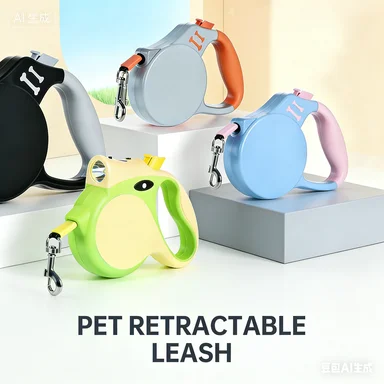 5-meter-long dog walking rope, equipped with dog leash, automatic cat and dog extension device, and pet supplies