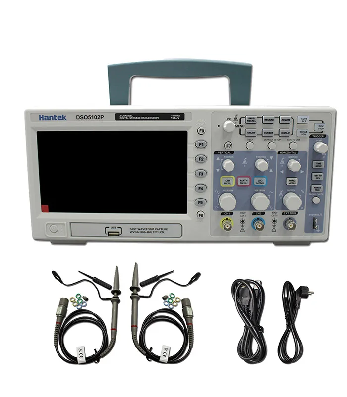 Hantek DSO5102P Digital Oscilloscope 100MHz 2 Channels 1GSa/s Real Time Sample Rate USB  Osciloscopio