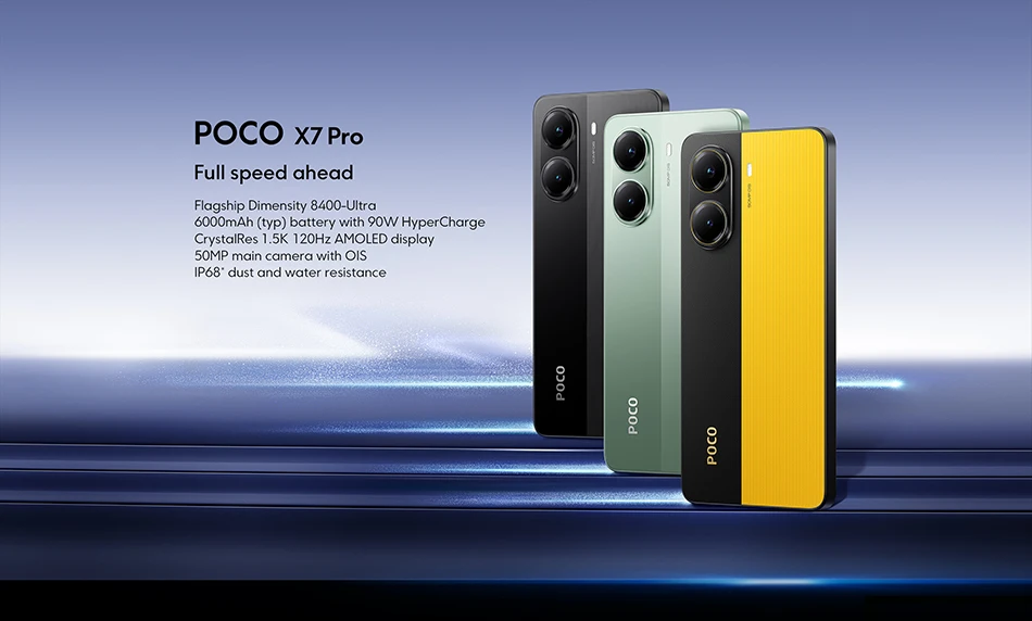 POCO X7 Pro - Smartphone NFC screen AMOLED CrystalRes 1.5K Hz, Dimensity processor Ultra-photo device 50 MP fast charging 90W HyperCharge Authentic & Brand New