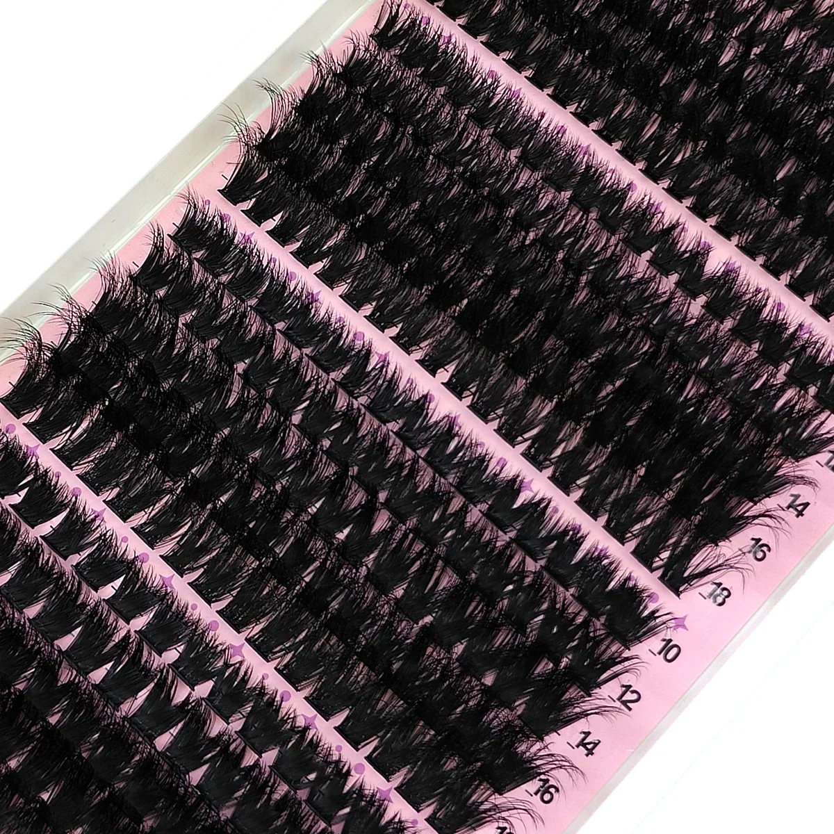 20 Reihen 40D-160D Mix 5D Flauschige Einzelwimpern-Cluster-Extensions, künstliche Wimpern für DIY zu Hause, Wimpern-Tools für Cluster-Make-up