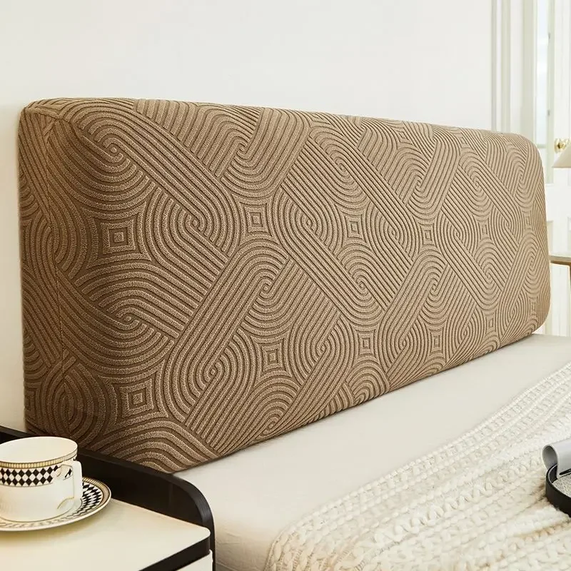 Funda elástica terciopelo Jacquard para cabecera cama, protección respaldo para cabecera de cama, todo incluido,