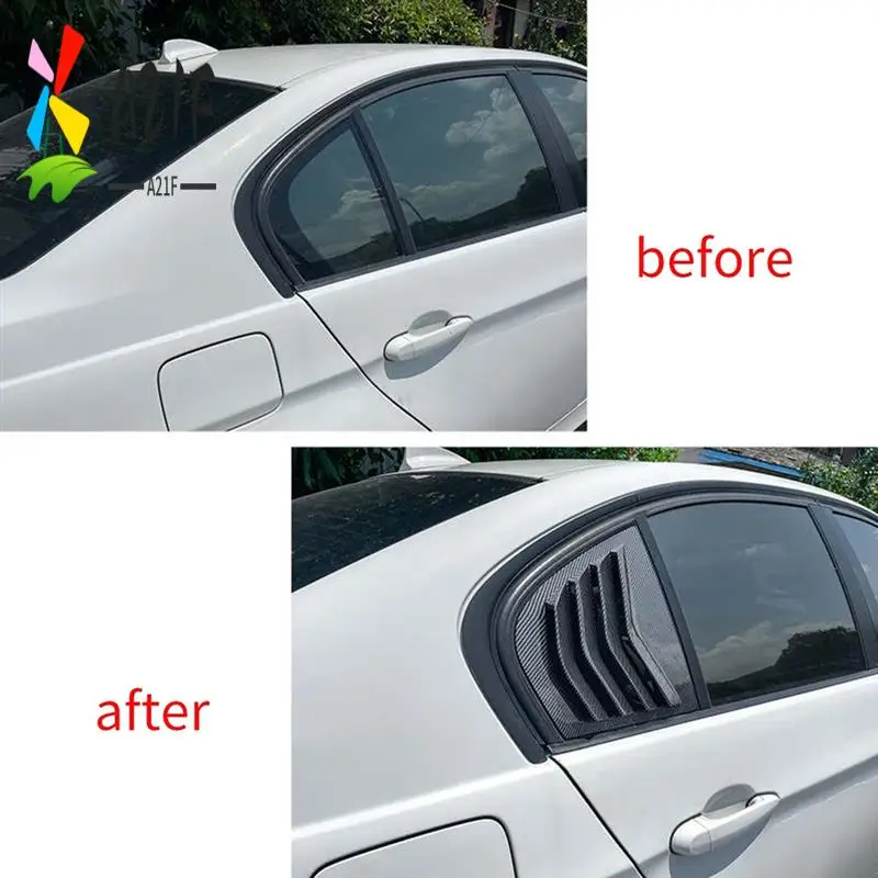 

A21F-Car Rear Windows Triangle Louver Cover Sticker For BMW 3Series E90 320I 330I M3 2005-2011 Car Styling Cover