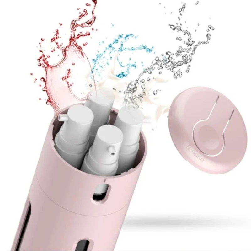 4 In 1 Travel Liquid Dispenser Split Bottle Shampoo Lotion Shower Gel Soap Bottle Empty Sub-bottle Press Container Bottles image 4