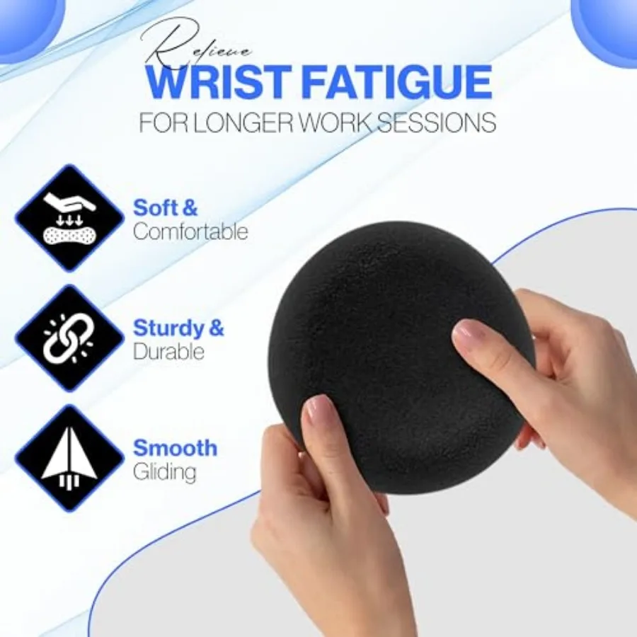 Comfy Glide Palm/Wrist Rest - Smooth Gliding Left and Right-Hand Ergonomic Memory Foam Wrist Support for Mouse or Keyboard - An view 4