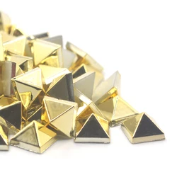 50Sets 10mm ABS Pyramid Square Punk Studs Rivets Spikes for Shoes Bag Garment Decor Handmade Craft Diy Accessories Wholesale