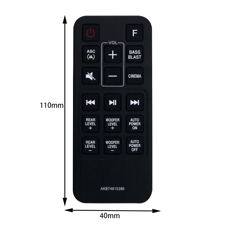 AKB74815396 Remote Control For L.G SoundBar SJ4R SJ4Y SJ4Y-S LASC58R DJ4YS SH3B SH4Y SJ3 SJ4 SK4D SPH3B-W SPJ4-S