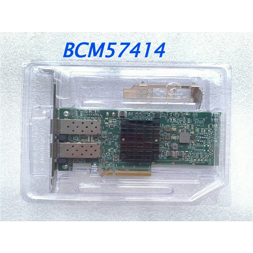 10G 25G Dual Port SFP+ Optical NIC, BCM57414 RDMA Ethernet Network Adapter, PCIe x8 Low Profile Server Card