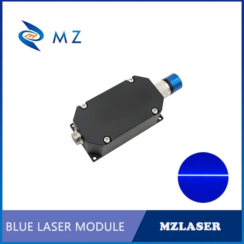 Imagem -05 - Powell-linha Azul Laser Diodo Modelo Alta Estabilidade Ajustável Focagem Linha Uniforme Laser Lente Grade Industrial 450nm 2w 2000mw