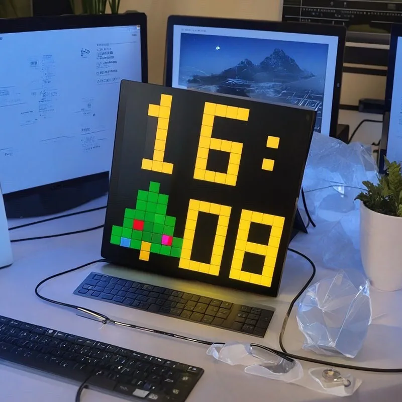 Desktop Clocks Modern Desk Clock Living Room Electronic Digital Intelligent APP Creative Intelligent Student Alarm Clock Gift