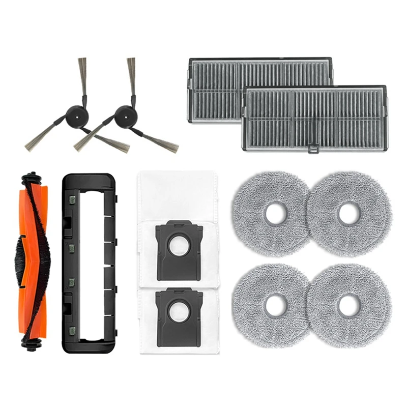 

Top Sale For Dreame X40/X40pro/X40 Ultra Replacement Main Brush Side Brush Filter Rag Dust Bag Accessories