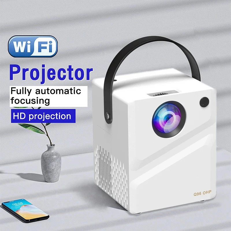 جهاز عرض Q96 OHP 4K HD 230 ANSI Android 4G 5G WiFi 6 h3128 BT سينما منزلية جهاز عرض خارجي ذكي