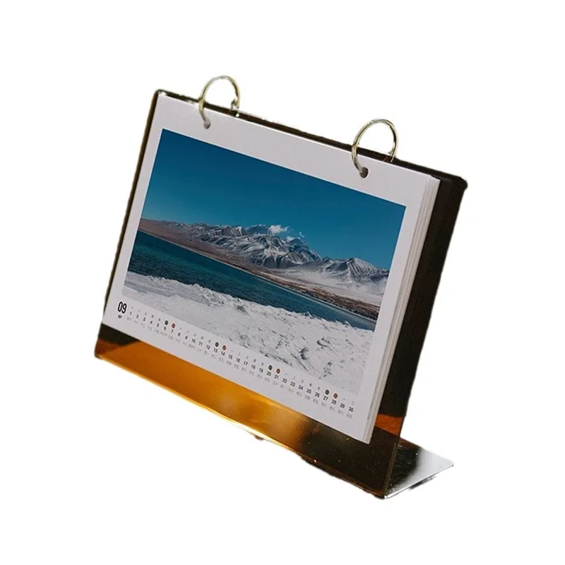 Customized Office Desk Calendar Tea Color High Translucent Acrylic Board Desk Calendar Style Custom 2025 Year of Sna