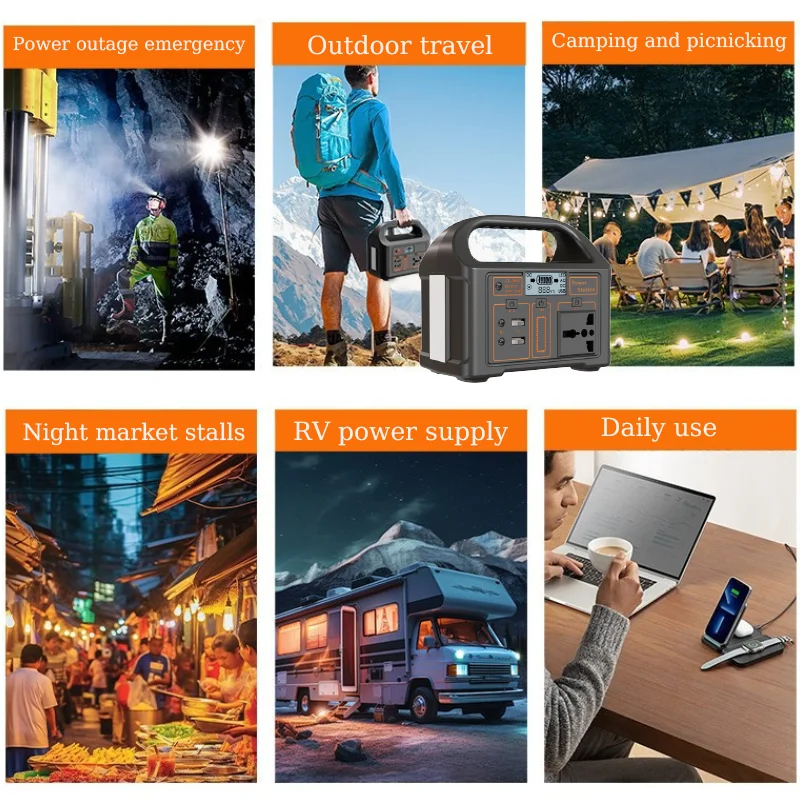 

100W 220V Portable Power Station Solar Generator 24000mAh LiFePO4 Camping Charging Station Outdoor Mobile Power Bank LED
