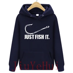 Funny Love Fishing Hoodies Men Just Fish It Funny Spring Autumn Casual Hoodies Sweatshirts Men's Top Hoodie Sweatshirt Male