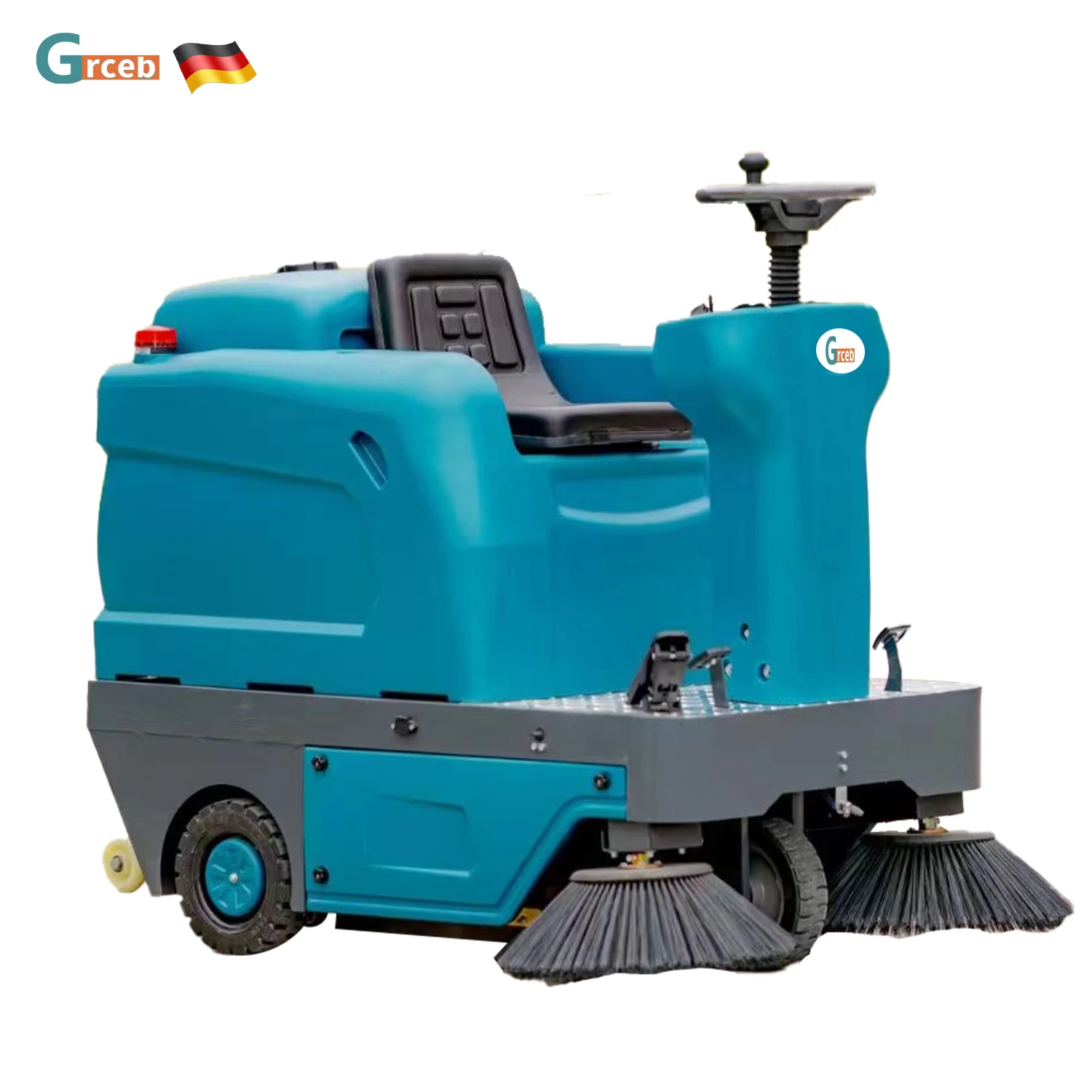 1250B Industrial Ride-On Street Sweeper Battery-powered Electric Vacuum Floor Sweeper New Condition Plastic Material Core Motor