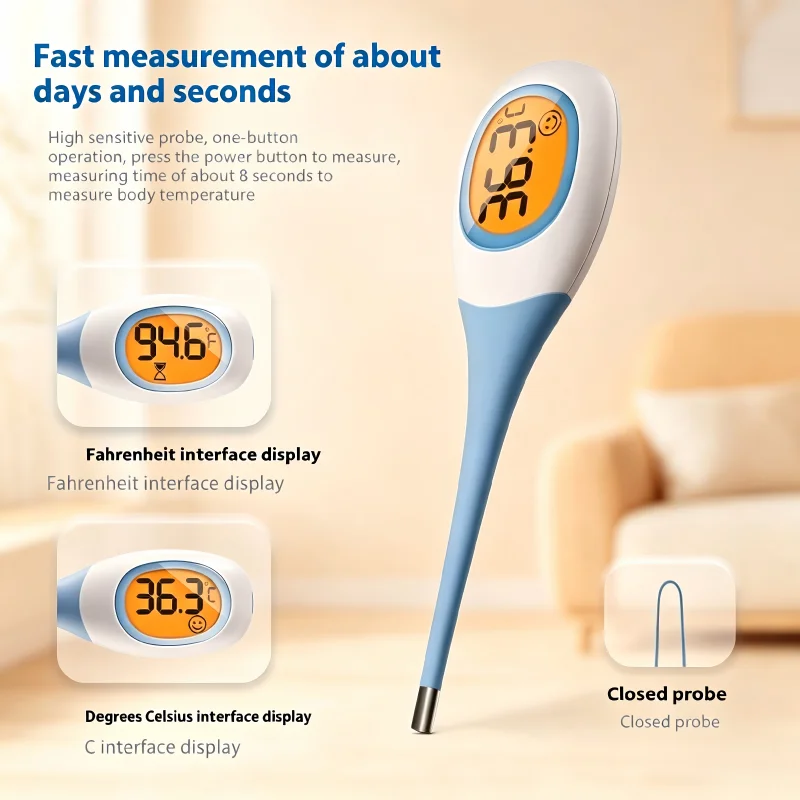 AiQUE Haustier-Thermometer mit Großem Digitaldisplay Schnellmessendes Hunde- und Katzen-Elektronikthermometer Tiermedizinisches Gerät Veterinärwerkzeug – Detail 5