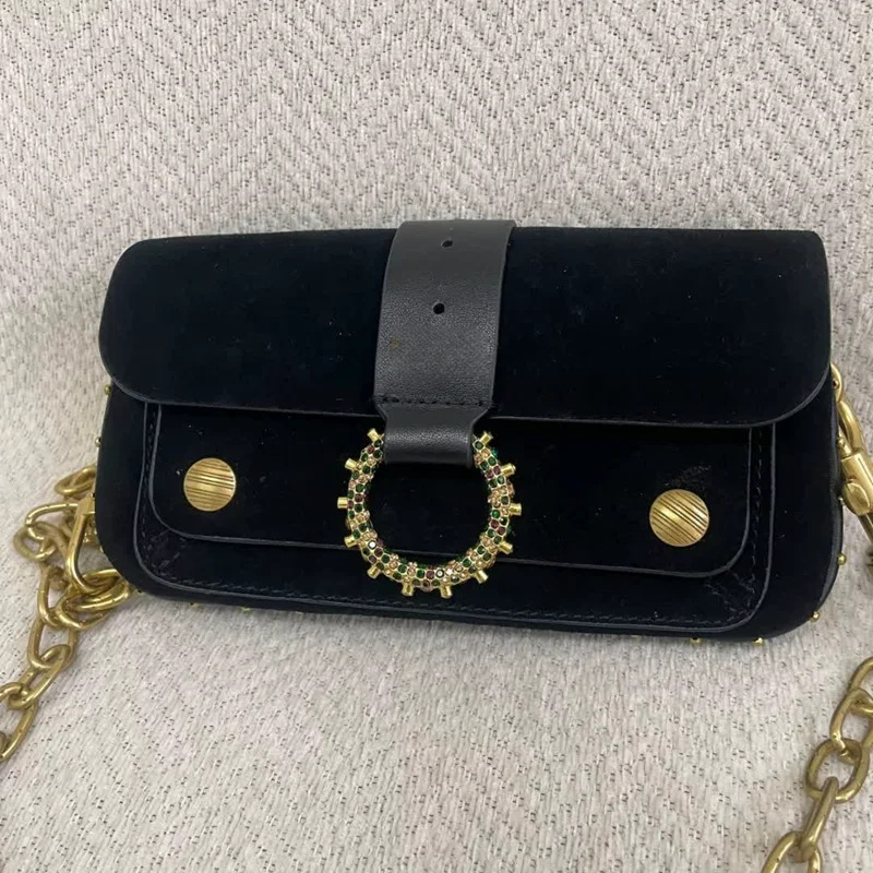 Single Shoulder Bag for Women Fashionable and Elegant Colorful Diamond Bead Leather Single Shoulder Mini Handheld Phone Bag