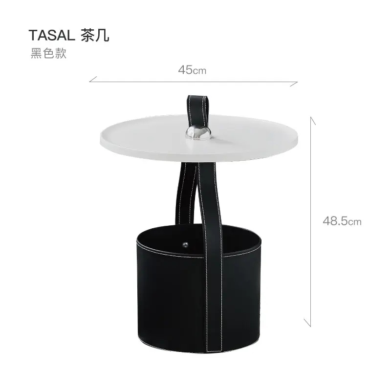 TLL Hand Carrying Side Table  Saddle Leather Coffee  Bedside  Ins Style